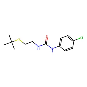 1-(2-tert-butylsulfanylethyl)-3-(4-chlorophenyl)urea structure