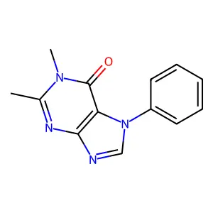 1,2-dimethyl-7-phenylpurin-6-one structure