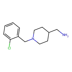 [1-[(2-chlorophenyl)methyl]piperidin-4-yl]methanamine structure