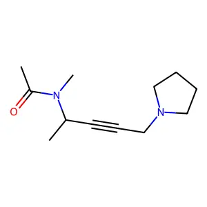 N-methyl-N-(5-pyrrolidin-1-ylpent-3-yn-2-yl)acetamide structure