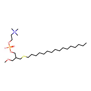 [2-(hexadecylsulfanylmethyl)-3-methoxypropyl] 2-(trimethylazaniumyl)ethyl phosphate structure