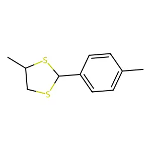 4-methyl-2-(4-methylphenyl)-1,3-dithiolane structure