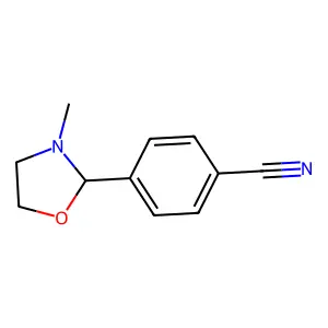 4-(3-methyl-1,3-oxazolidin-2-yl)benzonitrile structure