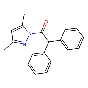 1-(3,5-dimethylpyrazol-1-yl)-2,2-diphenylethanone structure