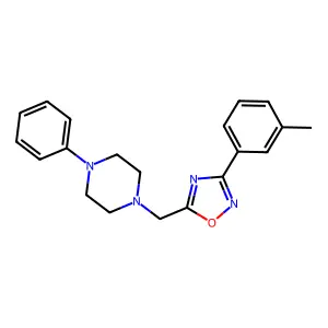 1-{[3-(3-methylphenyl)-1,2,4-oxadiazol-5-yl]methyl}-4-phenylpiperazine structure