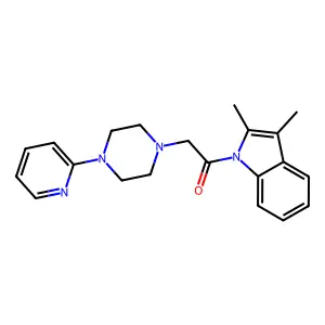 1-(2,3-dimethyl-1H-indol-1-yl)-2-[4-(pyridin-2-yl)piperazin-1-yl]ethanone structure