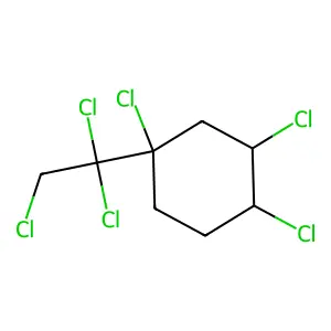 1,3,4-trichloro-1-(1,1,2-trichloroethyl)cyclohexane structure