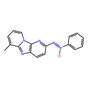 (10-methyl-1,3,8-triazatricyclo[7.4.0.02,7]trideca-2(7),3,5,8,10,12-hexaen-4-yl)imino-oxido-phenylazanium structure