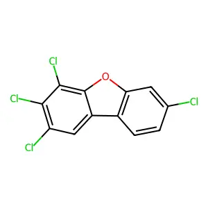 2,3,4,7-TETRACHLORODIBENZOFURAN structure