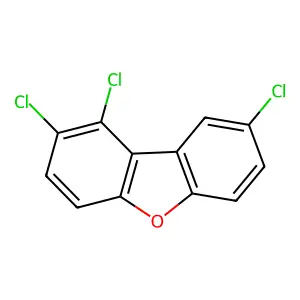 1,2,8-TRICHLORODIBENZOFURAN structure