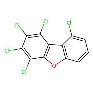 1,2,3,4,9-PENTACHLORODIBENZOFURAN structure