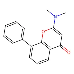 2-(dimethylamino)-8-phenylchromen-4-one structure