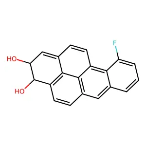 10-fluoro-2,3-dihydrobenzo[h]pyrene-2,3-diol structure