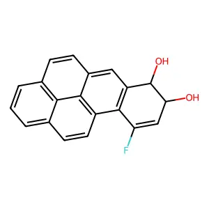 10-fluoro-7,8-dihydrobenzo[a]pyrene-7,8-diol structure