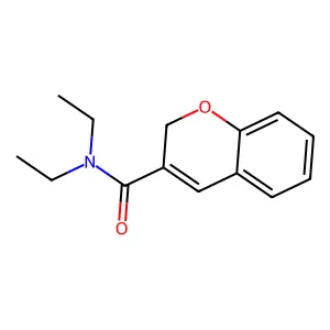 N,N-Diethyl-2H-1-benzopyran-3-carboxamide structure