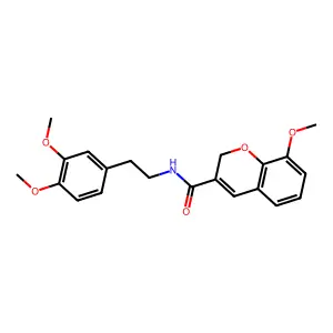 N-[2-(3,4-dimethoxyphenyl)ethyl]-8-methoxy-2H-chromene-3-carboxamide structure