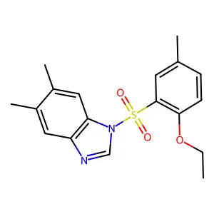 1-(2-ethoxy-5-methylphenyl)sulfonyl-5,6-dimethylbenzimidazole structure