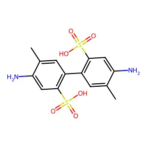 [1,1'-Biphenyl]-2,2'-disulfonic acid, 4,4'-diamino-5,5'-dimethyl- structure
