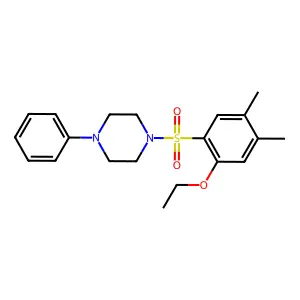 1-(2-ethoxy-4,5-dimethylphenyl)sulfonyl-4-phenylpiperazine structure