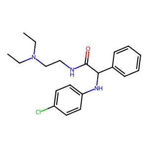 2-(4-chloroanilino)-N-[2-(diethylamino)ethyl]-2-phenylacetamide structure