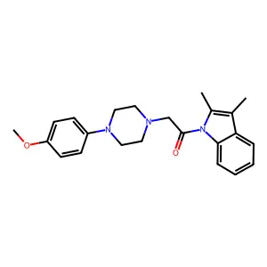 1-(2,3-dimethyl-1H-indol-1-yl)-2-[4-(4-methoxyphenyl)piperazin-1-yl]ethanone structure