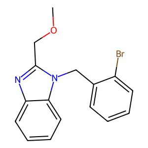 1-[(2-bromophenyl)methyl]-2-(methoxymethyl)benzimidazole structure