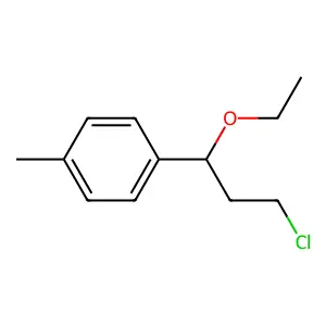 1-(3-chloro-1-ethoxypropyl)-4-methylbenzene structure