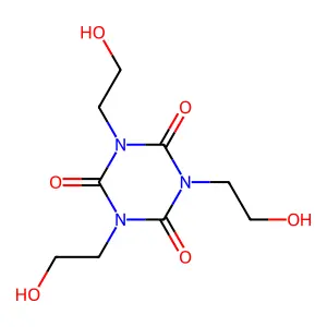1,3,5-tris(2-hydroxyethyl)-1,3,5-triazinane-2,4,6-trione structure