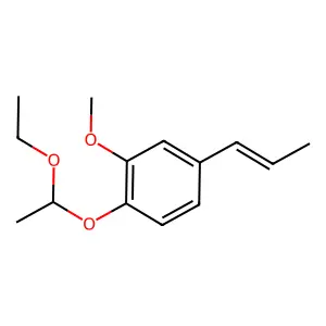 1-(1-ethoxyethoxy)-2-methoxy-4-prop-1-enylbenzene structure