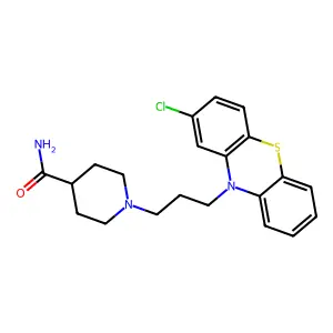 1-[3-(2-chlorophenothiazin-10-yl)propyl]piperidine-4-carboxamide structure