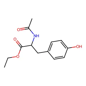 ethyl (2S)-2-acetamido-3-(4-hydroxyphenyl)propanoate structure