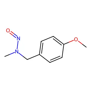 N-[(4-methoxyphenyl)methyl]-N-methylnitrous amide structure