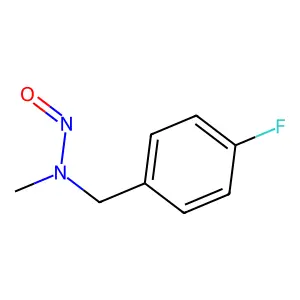 N-[(4-fluorophenyl)methyl]-N-methylnitrous amide structure