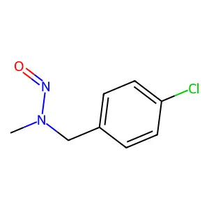 N-[(4-chlorophenyl)methyl]-N-methylnitrous amide structure