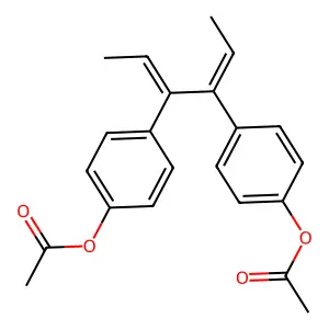 [4-[4-(4-acetyloxyphenyl)hexa-2,4-dien-3-yl]phenyl] acetate structure