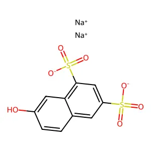 Disodium 7-hydroxynaphthalene-1,3-disulphonate structure
