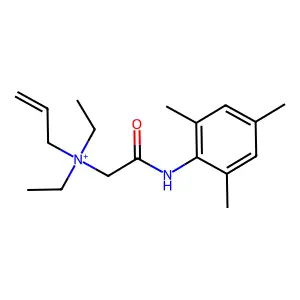diethyl-[2-oxo-2-(2,4,6-trimethylanilino)ethyl]-prop-2-enylazanium structure