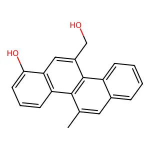 11-(hydroxymethyl)-5-methylchrysen-1-ol structure