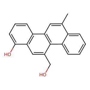 11-(hydroxymethyl)-6-methylchrysen-1-ol structure