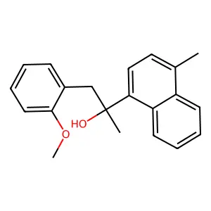 1-(2-methoxyphenyl)-2-(4-methylnaphthalen-1-yl)propan-2-ol structure