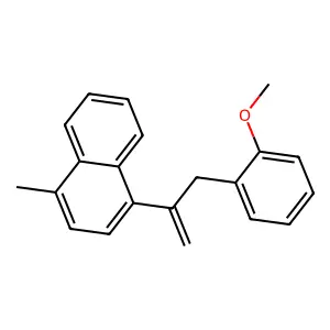 1-[3-(2-methoxyphenyl)prop-1-en-2-yl]-4-methylnaphthalene structure