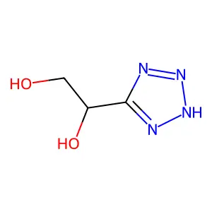 1-(1H-1,2,3,4-tetrazol-5-yl)ethane-1,2-diol structure