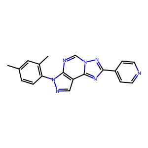 10-(2,4-dimethylphenyl)-4-pyridin-4-yl-3,5,6,8,10,11-hexazatricyclo[7.3.0.02,6]dodeca-1(9),2,4,7,11-pentaene structure