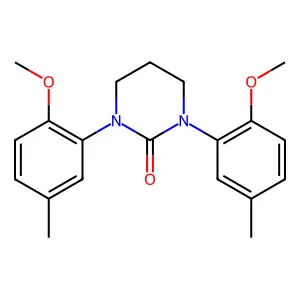1,3-BIS(2-METHOXY-5-METHYLPHENYL)TETRAHYDRO-2(1H)-PYRIMIDINONE structure