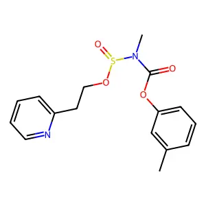 (3-methylphenyl) N-methyl-N-(2-pyridin-2-ylethoxysulfinyl)carbamate structure