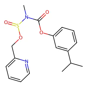 (3-propan-2-ylphenyl) N-methyl-N-(pyridin-2-ylmethoxysulfinyl)carbamate structure