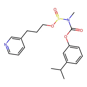 (3-propan-2-ylphenyl) N-methyl-N-(3-pyridin-3-ylpropoxysulfinyl)carbamate structure