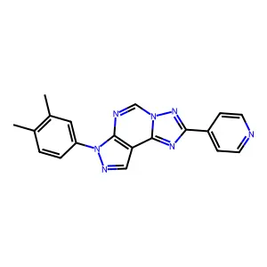 10-(3,4-dimethylphenyl)-4-pyridin-4-yl-3,5,6,8,10,11-hexazatricyclo[7.3.0.02,6]dodeca-1(9),2,4,7,11-pentaene structure