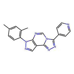 10-(2,4-dimethylphenyl)-5-pyridin-4-yl-3,4,6,8,10,11-hexazatricyclo[7.3.0.02,6]dodeca-1(9),2,4,7,11-pentaene structure
