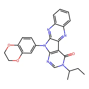 13-butan-2-yl-17-(2,3-dihydro-1,4-benzodioxin-6-yl)-2,9,13,15,17-pentazatetracyclo[8.7.0.03,8.011,16]heptadeca-1,3,5,7,9,11(16),14-heptaen-12-one structure